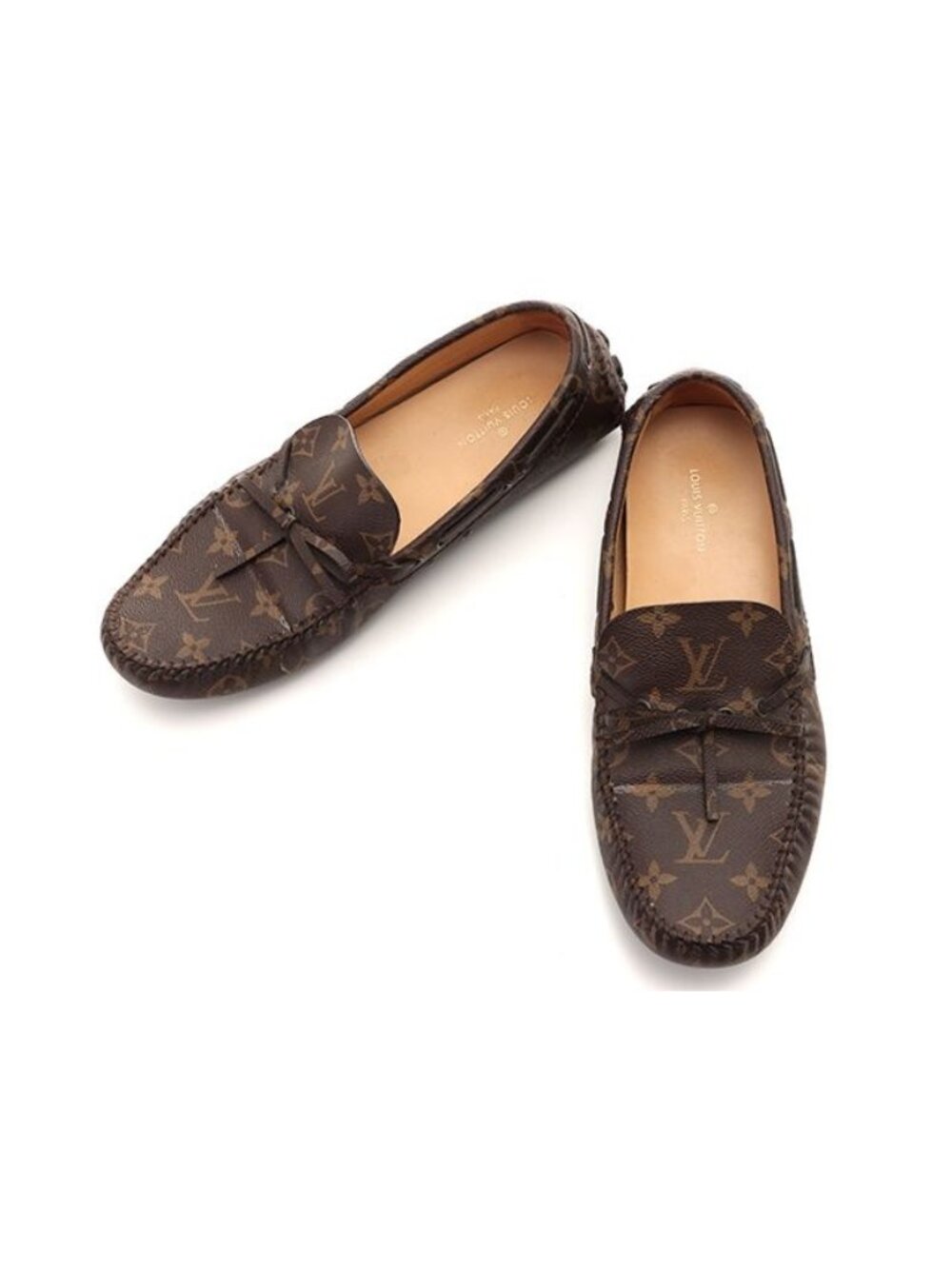 Louis Vuitton Moccasin 7.5 Brown Monogram Canvas Loafer